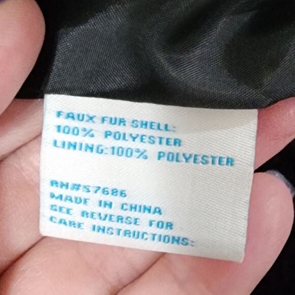 C&C California black and white Buffalo windowpane plaid teddy coat jacket plus 2 - Picture 9 of 9